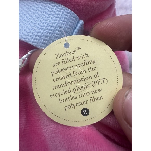 Baby Zoobies Hada the Hippo Plush Toy Pillow Blanket 3-in-1 Pink New Tags. - Picture 8 of 8